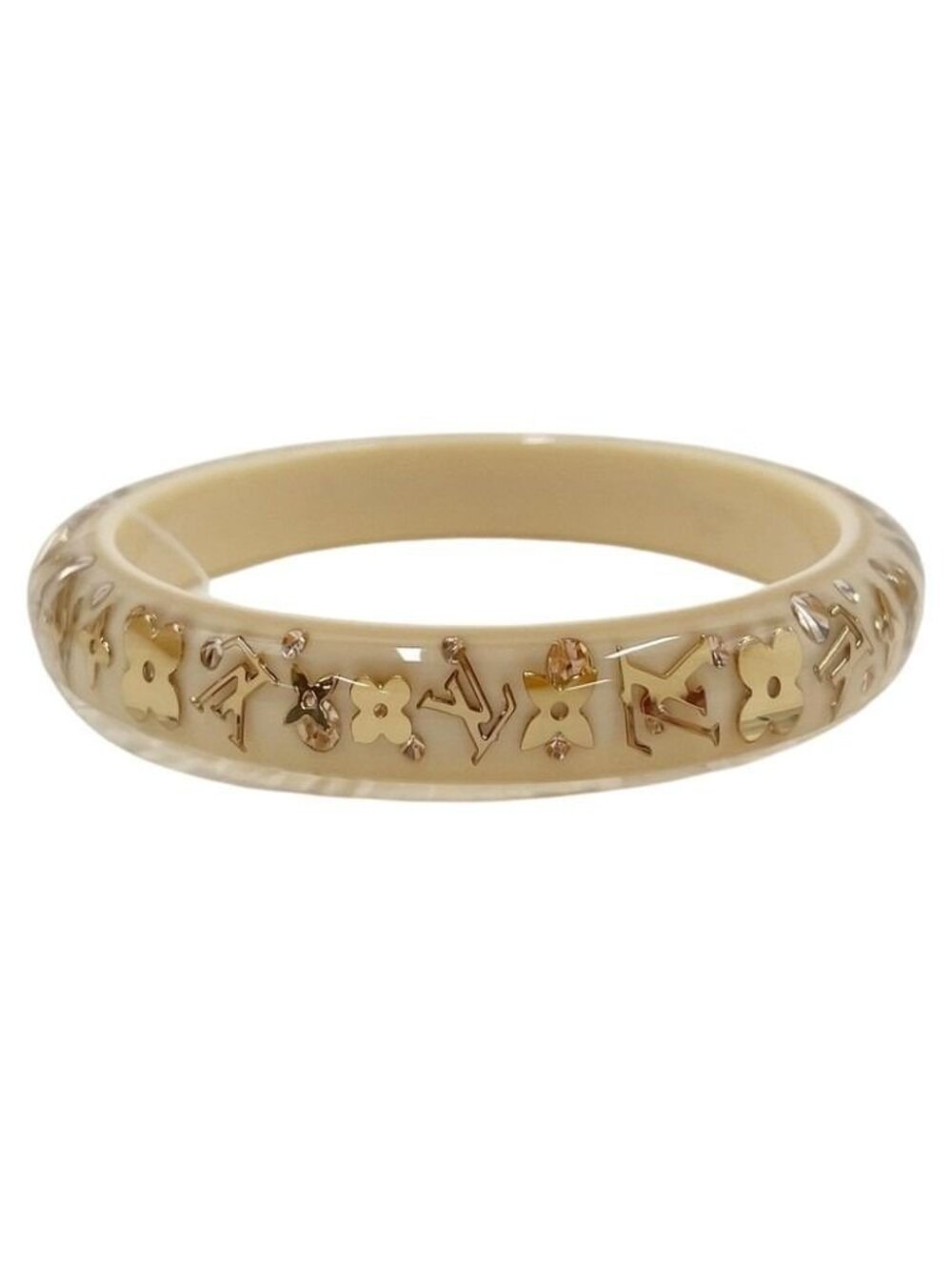 Louis Vuitton Ankle John Clear Gold Resin Bracelet
